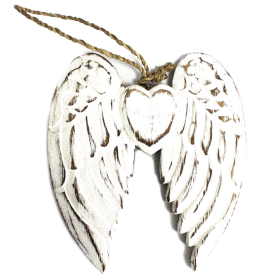 Petites ailes d\'ange artisanales - Coeur - 15cm