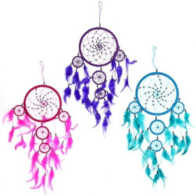 3x Grands Cercles - Turquoise, Rose et Violet