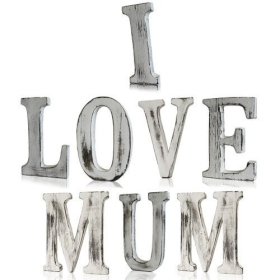 Lettres blanchies effet antique I LOVE MUM (8)