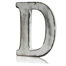 4x Lettres blanchies effet antique Lettre D (4)