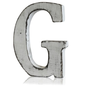 4x Lettres blanchies effet antique Lettre G (4)