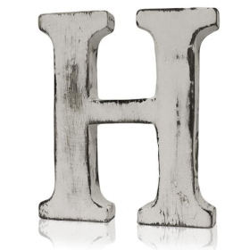 4x Lettres blanchies effet antique Lettre H (4)