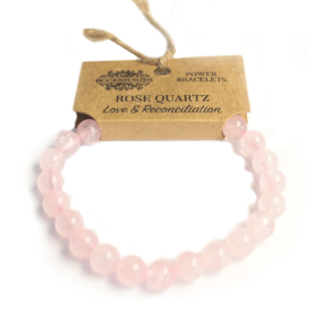 4x Bracelet de Puissance - Quartz Rose