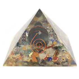 Orgonite La Pyramide - Puces de Gemme et Cuivre 60mm - Tortue