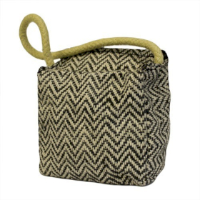 4x Cale-portes en coton et jute (vides) petits cale-portes en jute - Chevrons 2