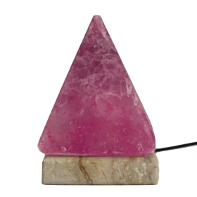 Lampe Pyramide en cristal de Sel de l’Himalaya avec USB - 9 cm Multicolor