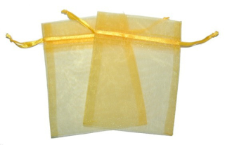 30x Sachets Organza - Jaune