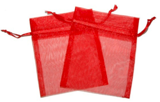 30x Sachets Organza - Rouge