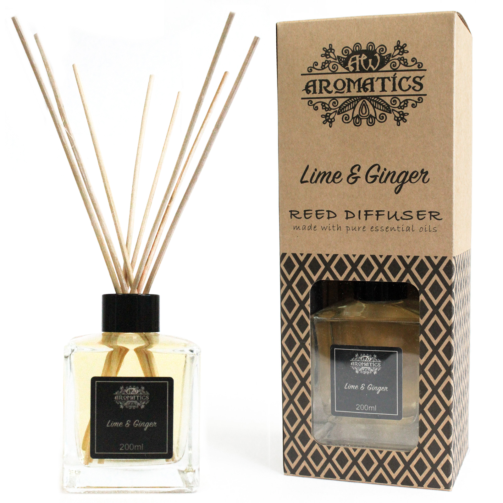 Diffuseurs à Rotin aux Huiles Essentielles Pures – 200ml